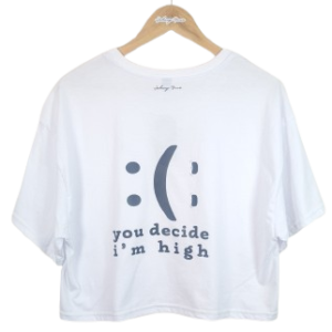 Polera You decide i'm high - Crop